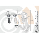 Podkładka sprężyny przód dolna BMW F01 F06 F07 F10 F11 F12 F13  - 31336775582