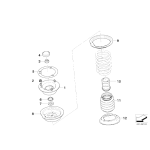 Podkładka sprężyny górna przód BMW E39 E46 E60 E61 E63 316 318 320 323 325 328 330 335 520 523 525 530 535 540 545 550 630 645 6