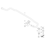 Guma stabilizatora tył BMW X5 X6 E70 E71 F15 F16 F85 F86 25dX 28iX 30dX 35dX 35iX 40dX 40eX 50iC M50dX - 33556776559