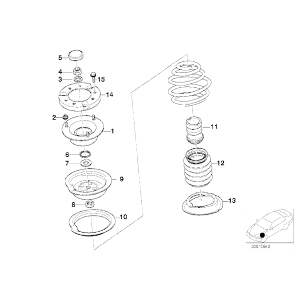 Osłona amortyzatora przód BMW E39 520 523 525 528 530 - 31331091868