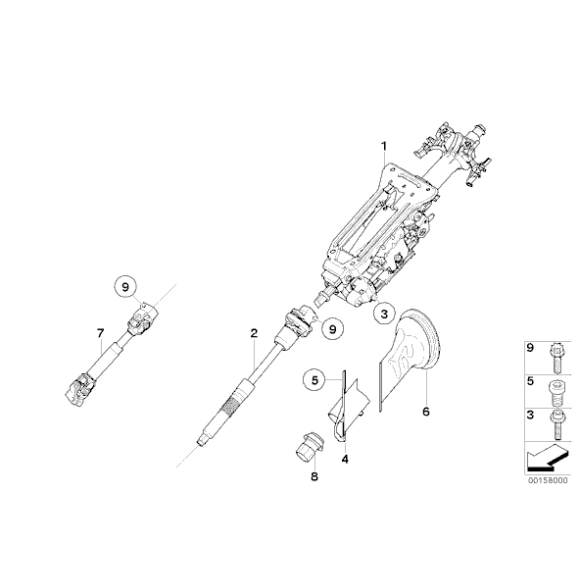 Płyta z łożyskiem kolumny kierowniczej BMW E70 E71 F15 F16 X5 X6  - 32306777040