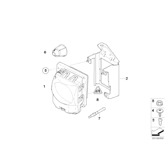 66316777310 Uchwyt czujnika LRR ACC BMW E60 E61 520 523 525 528 530 535 550 M5 - 66316777310 - Części oryginalne BMW Łódź | Sklep internetowy BMW