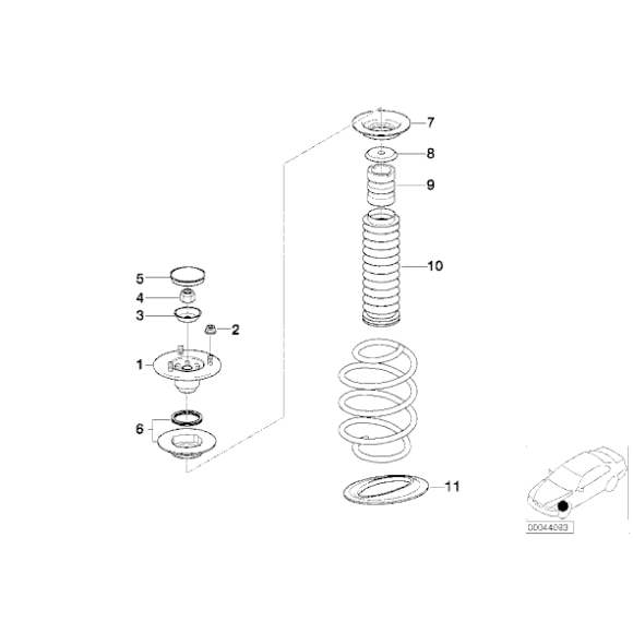 Osłona amortyzatora przód BMW E65 E66 X5 E53 730 740 750 760 735 745 3,0 4,4 4,6 - 31331096309