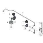 Łącznik stabilizatora tył BMW F01 F06 F10 F13 640 650 M6 520 518 525 528 530 535 550 730 740 750 760 - 33556777635