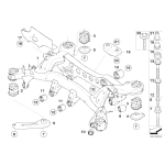 Płytka ograniczająca tulei belki tył lewa BMW E87 E81 E82 E90 E91 E93 E92 E84 X1 - 33306778328