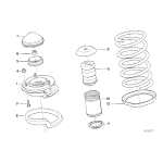 Podkładka sprężyny przód dolna BMW E24 E28 E30 E32 E34 E36 Z1 Z3 316 318 320 323 325 M3 518 520 525 530 540 - 31331124322