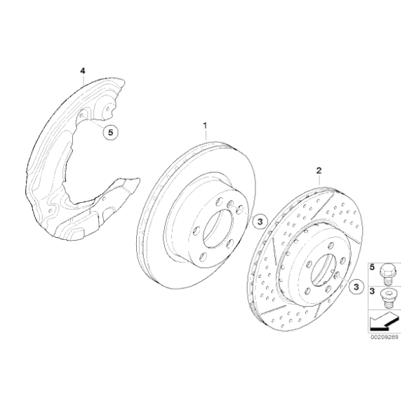Tarcza hamulcowa przód BMW E82 E88 135i - 34116778647