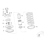 Podkładka sprężyny górna BMW E30 E32 E34 E36 E83 X3 MINI R50 R52 R53 R55 R56 R57 R60 Z1 Z3 - 31331128523