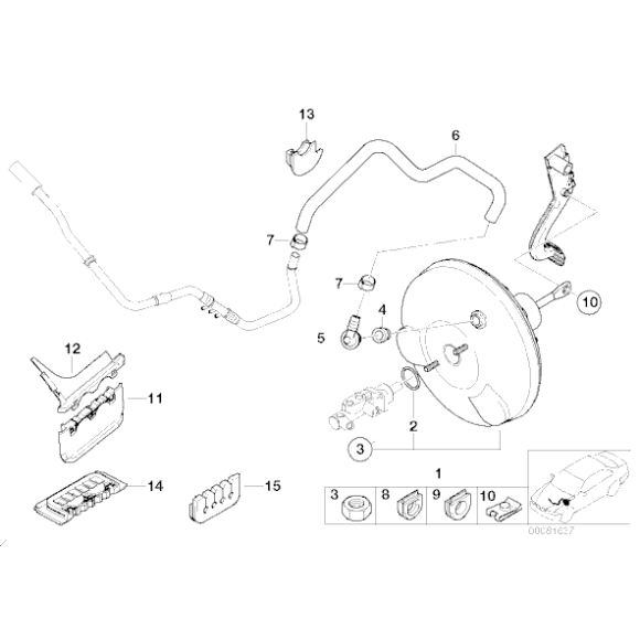 Serwo wspomaganie ukł hamulcowego BMW E46 316 318 320 323 325 328 330 E85 Z4 - 34336779682