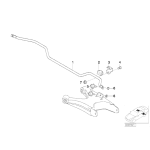 Uchwyt gumy stabilizatora tył przód BMW E24 E28 E32 E34 E36 E38 E46 E85 Z3 Z4 316 318 320 323 325 330 728 730 740 - 33506779734