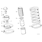 Odbój amortyzatora przód M-technic BMW E30 E34 E36 316 318 320 323 324 325 328 525 530 - 31331133513