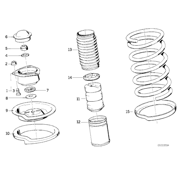 Odbój amortyzatora przód M-technic BMW E30 E34 E36 316 318 320 323 324 325 328 525 530 - 31331133513