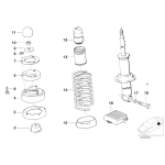 Osłona amortyzatora przód BMW E28 E30 E34 E32 - 31331134314
