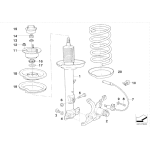 Gniazdo sprężyny przód górne BMW E36 Z3 Z4 316 318 320 323 325 328 - 31331135580