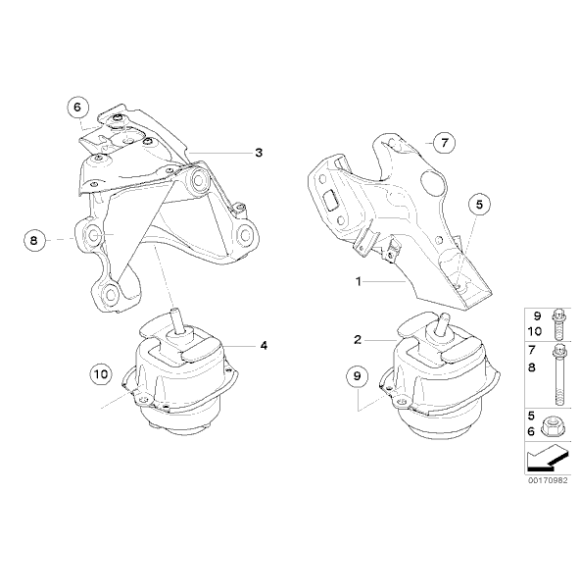 22116780260 Poduszka silnika BMW X5 X6 E70 E71 F15 F16 428i 35iX 40iX N55 N62N - 22116780260 - Części oryginalne BMW Łódź | Sklep internetowy BMW