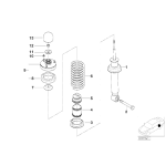 Osłona amortyzatora przód tył BMW E36 E39 E38 316 318 320 323 325 328 520 525 523 528 530 540 728 730 740 750 - 31331137932