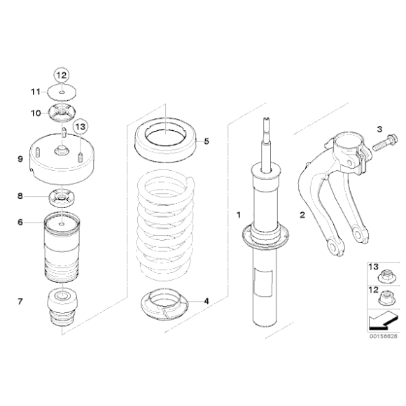 Amortyzator przód BMW E70 E70N X5 3,0d 3,5d 4,8i 30dX 35dX 35iX 40dX 40iX - 31316781920