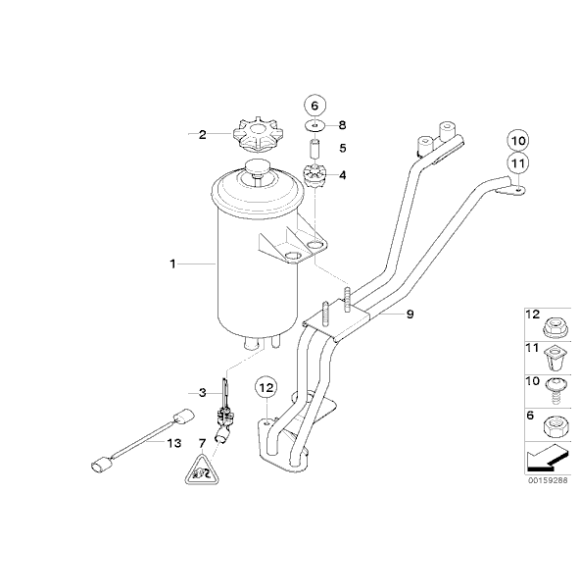 Zbiornik oleju ukł kierowniczego BMW E60 E60N E61 E61N E63 E63N E64 E65 E70 E71 - 32416782538