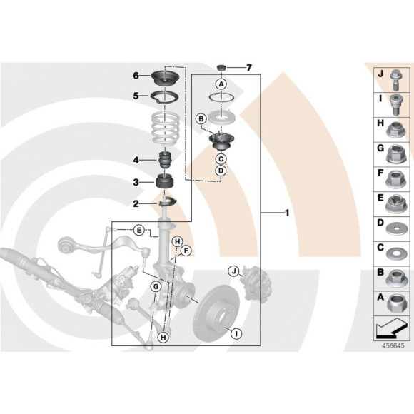 31336767500 Podkładka sprężyny górna BMW E81 E87 E90 E91 E84 X1 116 118 120 123 316 318 320 325 330 - 31336767500 - Części oryginalne BMW Łódź | Sklep internetowy BMW