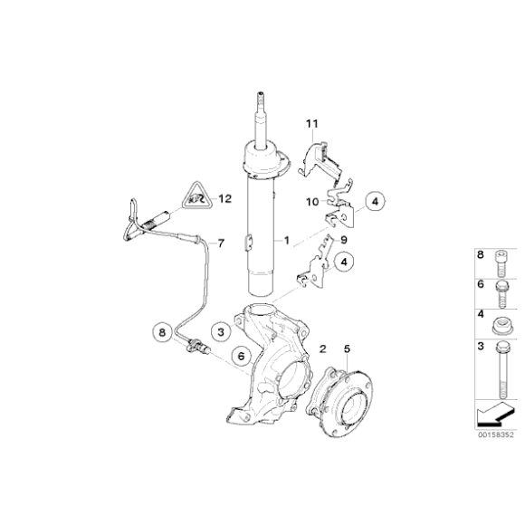 Amortyzator przód E90 E92 - Oryginał BMW - 31316786003