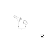 Śruba koła z kodem BMW E46 E60 E61 E63 E64 E81 E87 E90 E91 E92 E93 - 36136786480