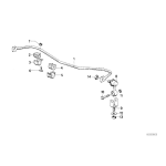 Obejma gumy stabilizatora przód BMW E30 Z1 316i 318i 320i 324d 325i 325e 323i 320is 318is M3 - 31351127202