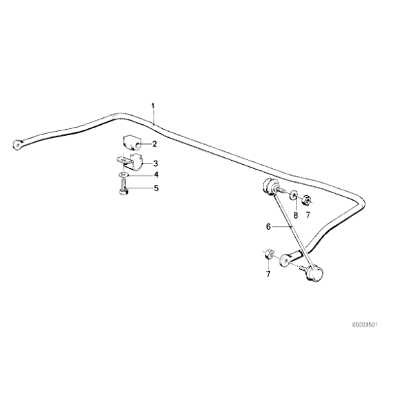 Poduszka gumowa BMW E24 E28 628 635 525 528 535 - 31351127390