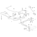 Uchwyt gumy stabilizatora przód BMW E24 E28 E31 E32 E34 E36 Z3 316 318 320 323 325 328 M3 730 735 740 750 - 31351131622