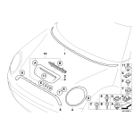 Zestaw zaczepów spinek mocowanie osłony przód MINI R55 R56 R57 R58 R59 - 51132757697