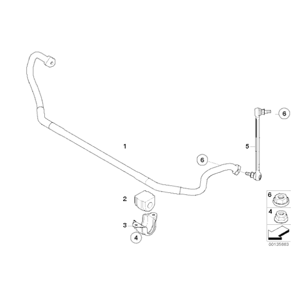 Łącznik stabilizatora przód lewy BMW E90 E91 E81 E87 X1 1,6 1,8 2,0 2,3 2,5 2,8 3,0 3,5 - 31356765933