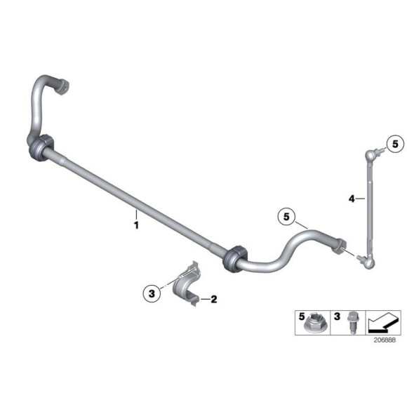 Łącznik stabilizatora przód prawy BMW E84 X1 E90 E91 E92 E93 325xi 330xi 335xi 320xd 330xd - 31356768772