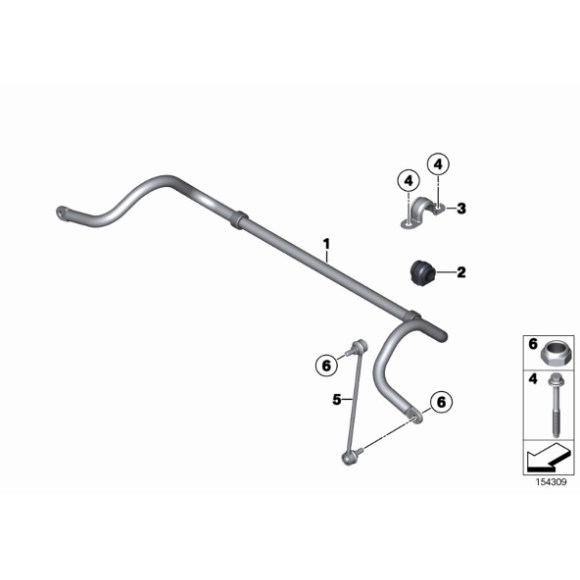 Łącznik stabilizatora przód MINI R50 R52 R55 R56 R57 R58 R59 - 31356778831
