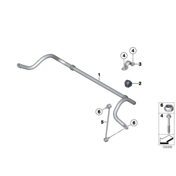 Łącznik stabilizatora przód MINI R50 R52 R55 R56 R57 R58 R59 - 31356778831