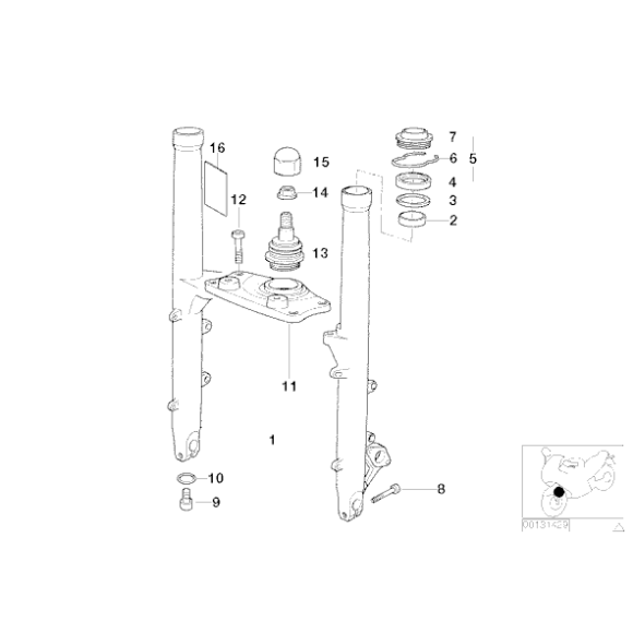 Tulejka widelca BMW K26 K27 K30 K41 R21 R22 R28 R1150  R850 K1200 R900 R1100 - 31422311986