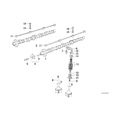 Dźwigienka zaworowa BMW E30 E36 E34 316 318 518 M40 - 11331709063