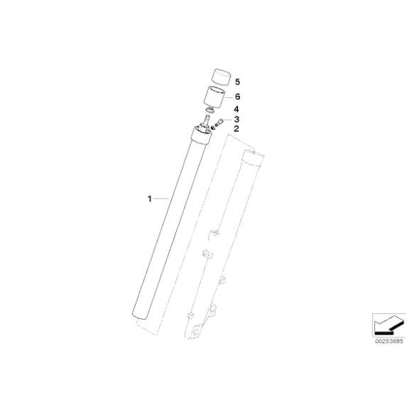 Pokrywka gumowa amortyzatora BMW K26 K27 R21 R22 R28 - 31422330541
