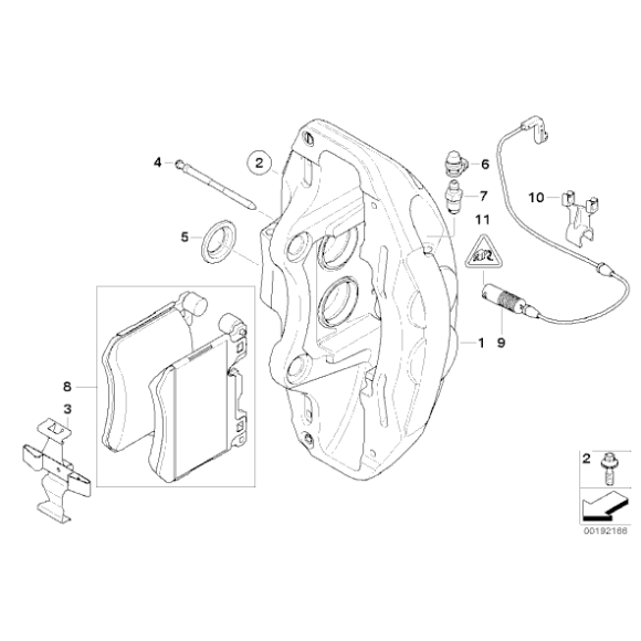 Klocki hamulcowe przód BMW E70 X5 M E71 X6 M F15 F16 25dX 25d 30dX 35i 35dX 35iX 40dX 50iX M50dX - 34116799964