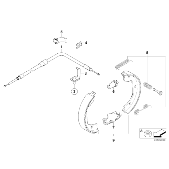 Zestaw naprawczy szczęk ham. BMW E83 X3 E83N - 34410417558