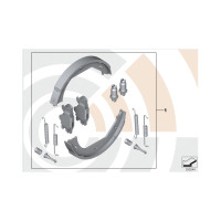 Zestaw naprawczy szczęk hamulcowych BMW E70 E70N E71 E72 - 34212413128