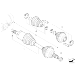 Zestaw naprawczy osłony przegubu zewnętrzny BMW E83 X3 2,0d 2,0i 2,5i 3,0d 3,0i - 31607529203