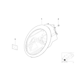 63126911703 Reflektor lewy MINI R50 R53 Cooper One 1,4i 1,6i D - 63126911703 - Części oryginalne BMW Łódź | Sklep internetowy BMW