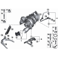 Elektrozawór ciśnienia turbo BMW X5 50iX X6 F01 750i F07 550i F10 F12 650i F20 118i 120iF30 316i 320i - 11657602293