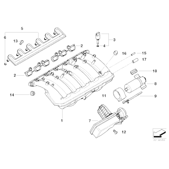 11617544806 Zespół regulacyjny ukł. dolotowego DISA BMW E46 E39 E60 E53 E83 E85 Z4 X3 520i 525i 320i 325i 2,5i 2,2i - 11617544806 - Części oryginalne BMW Łódź | Sklep internetowy BMW
