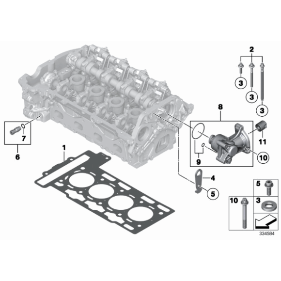 Zespół napędowy pompy wysokiego ciśnienia paliwa BMW F20 F21 F30 F31 MINI R55 R56 R57 R58 R59 R60 - 11127628021