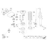 Nakrętka BMW E12 E21 E23 E24 E28 E30 E31 E32 E36 E46 E53 X5 E60 E61 E63 E64 E65 E85 Z4 F01 F10 F11 F12 F15 G05 G14 - 32216769539