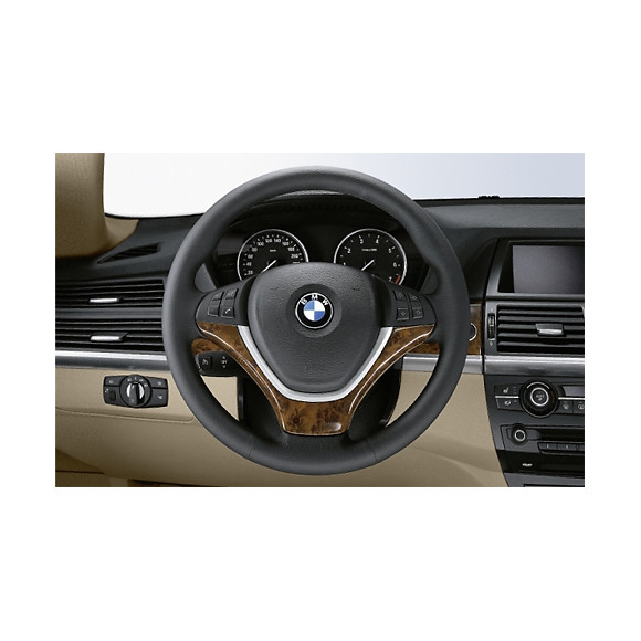 32300413682 Nakładka dekoracyjna z jasnej topoli słojowanej do skórzanej kierownicy sportowej BMW X5 - 32300413682 - Części oryginalne BMW Łódź | Sklep internetowy BMW