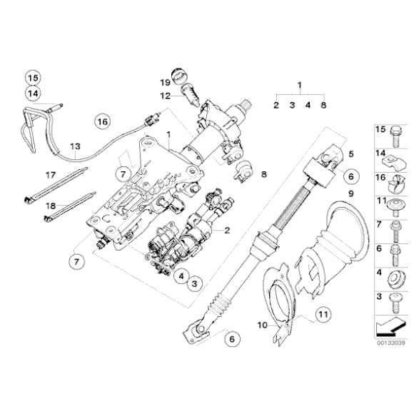 Wkład zamka stacyjka kodowany pod VIN BMW E60 E61 E63 E64 - 32306763310
