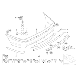 Zaślepka tył ucha holowniczego gruntowana BMW E46 sedan touring 316 318 320 323 328 330 - 51127893314
