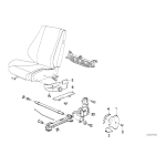 Zaślepka fotela BMW E23 E24 E30 E32 E34 316 318 320 323 325 520 525 530 535 540 730 740 740 - 52101906933
