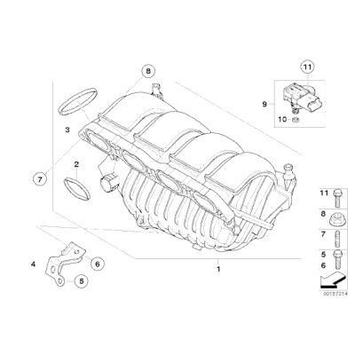 Czujnik ciśnienia MINI R55 R56 R57 One Cooper - 13627539811
